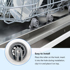 16 Pack 611475 Dishwasher Upper Lower Disrack Wheel Assembly, Grey