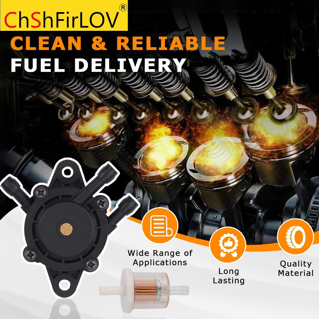 49040-2075 Fuel Pump 49040-7001 & 49019-0027 Fuel Filter for Lawn Mower kawasaki FH721V FH680D FH680V FH721D FH381V FH770D FD731V FX730V FX751V FX801V FX850V