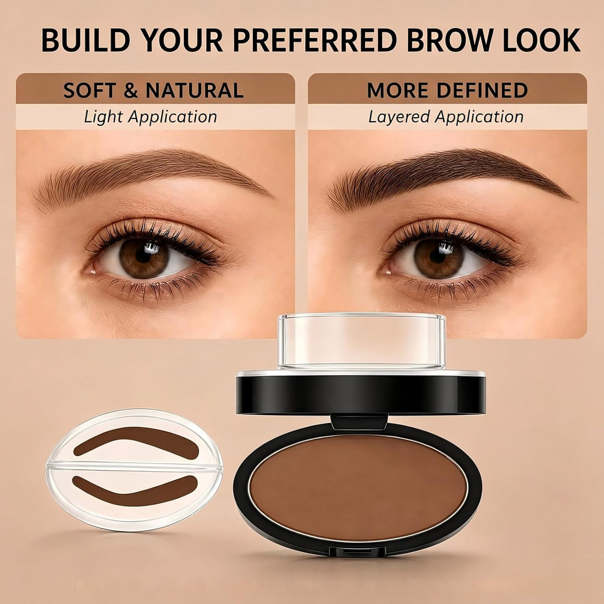 Eyebrow Stamp, Eyebrows in 5 Seconds, Deluxe Browpro Stamp Set, Achieve perfect results easily with Precise