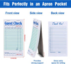 Guest Checks Server Note Pads 1000 Orders Waitress Notepad for Restaurants (20 Books)