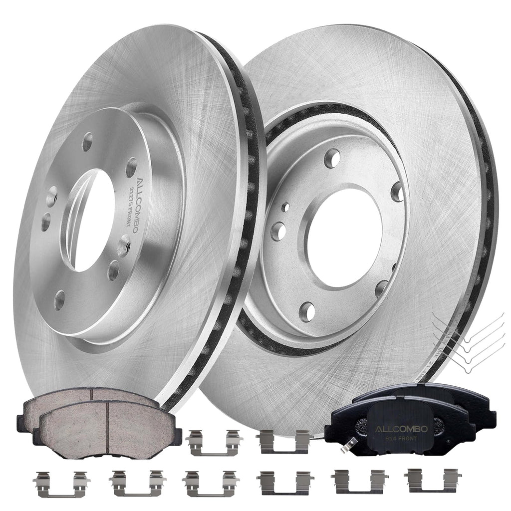 ALLCOMBO 11.81" Front Brake Kit Compatible with 2003 2004-2008 Honda Pilot