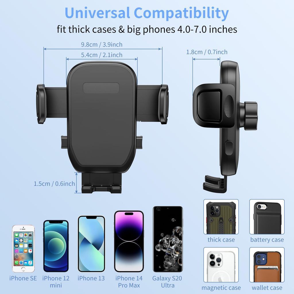 Cup Phone Mount for Car, [Upgraded Version] Universal Cup Phone Cradle Holder with Long and Adjustable Neck, Friendly