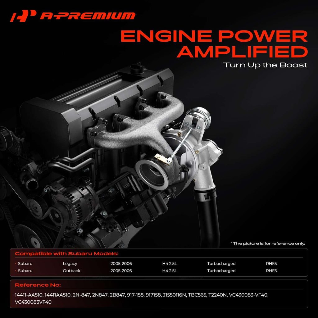 A-Premium Complete Turbo Turbocharger Kit with Wastegate Actuator & Gasket