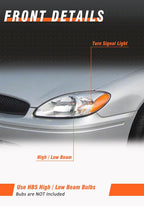 for 2000-2007 Ford Taurus Headlights W/O bulbs