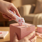 3PCS Cat Paw Box Cutter, Cute Box Cutter for Package Opening and Craft Projects, Retractable Cat Claw Box Cutter, Available in Pink Blue Black Colors