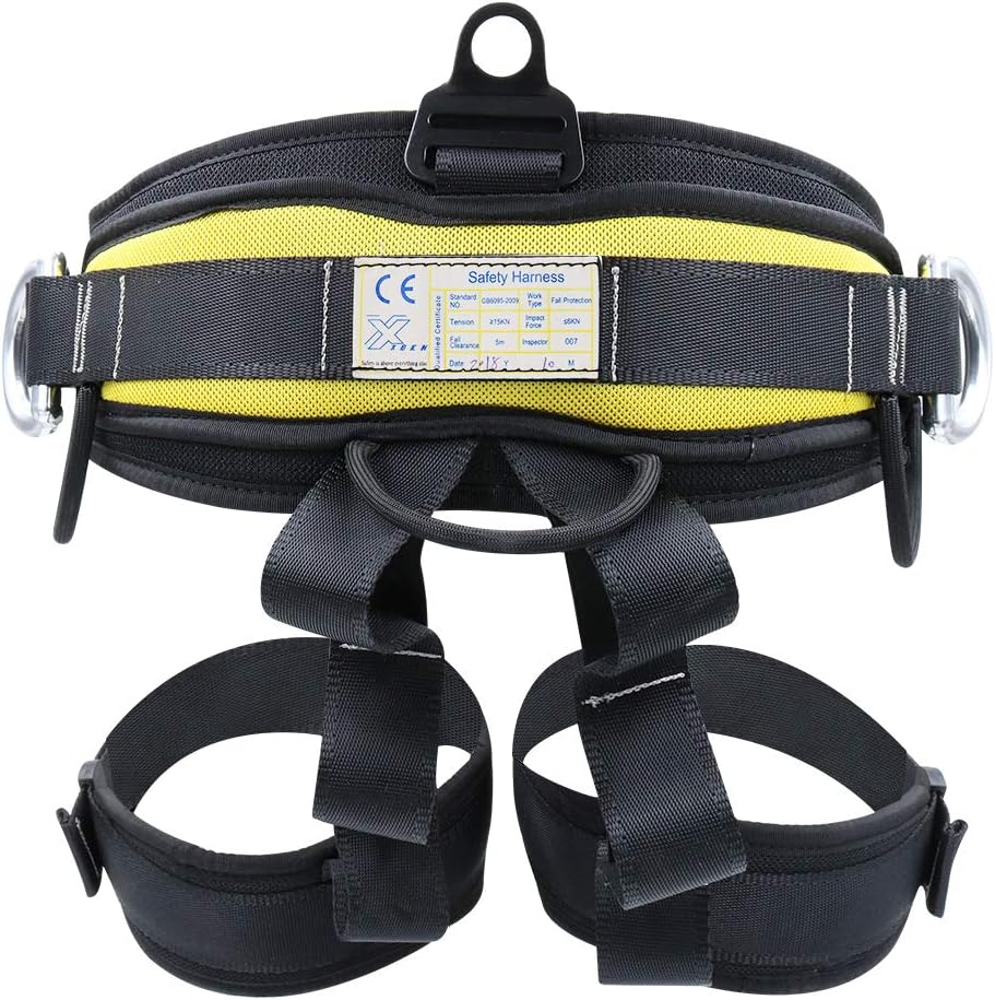 Thicken Climbing Harness, Protect Waist Safety Harness Gear, Wider Half Body Harness for Roofing Fire Rescuing Rock