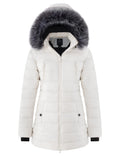 Women's Insulated Parka Coat Winter Jacket Beige S