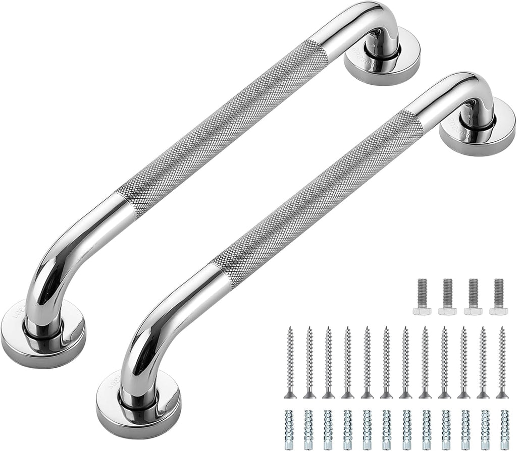 Grab Bars for Shower, 2 Pack 16-Inch Anti Slip Shower Handles for Elderly, Safety Shower Grab Bar, Stainless Steel