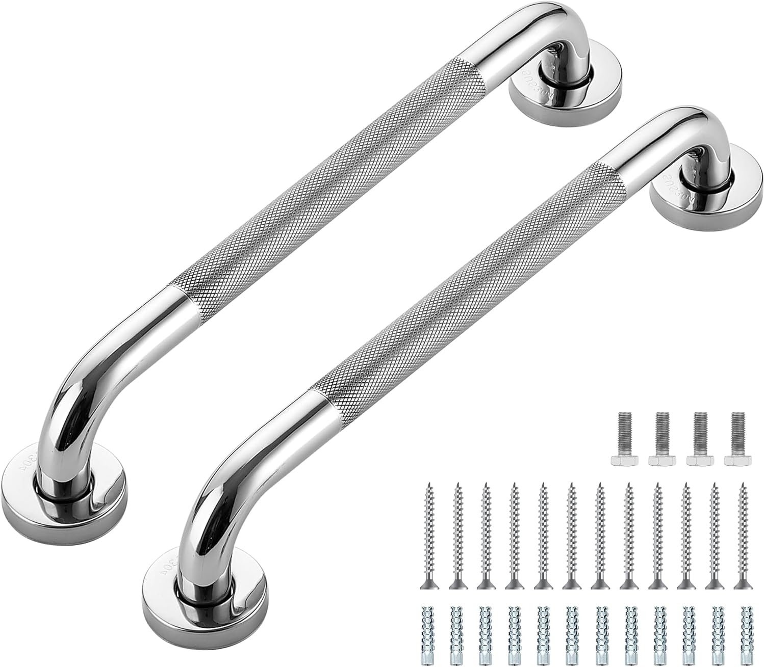 Grab Bars for Shower, 2 Pack 16-Inch Anti Slip Shower Handles for Elderly, Safety Shower Grab Bar, Stainless Steel
