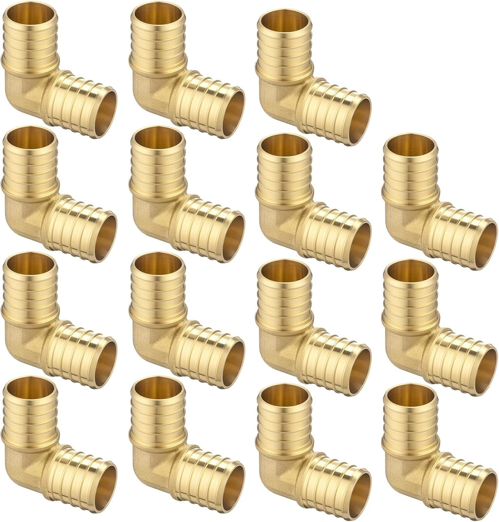 (15 Pack) Asterbacks 1 inch PEX Barb Crimp Elbow for PEX-A/B/C Pipe