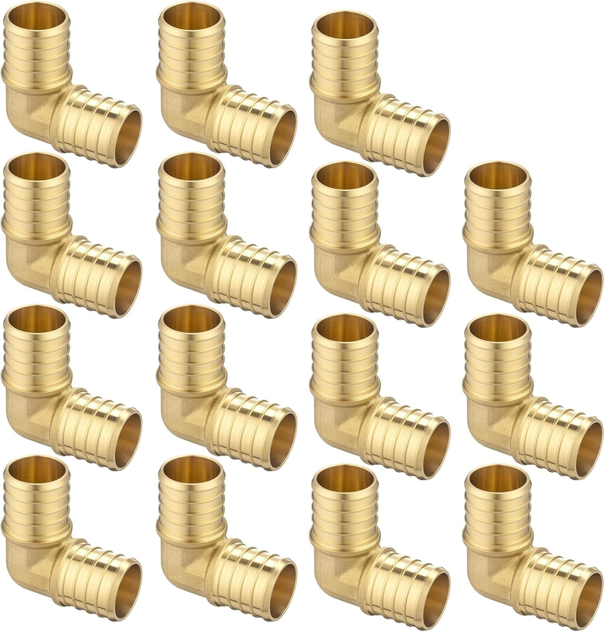 (15 Pack) Asterbacks 1 inch PEX Barb Crimp Elbow for PEX-A/B/C Pipe