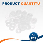 55 Pcs Nylon Flat Washer M5 5mm ID 15mm OD 1mm THK