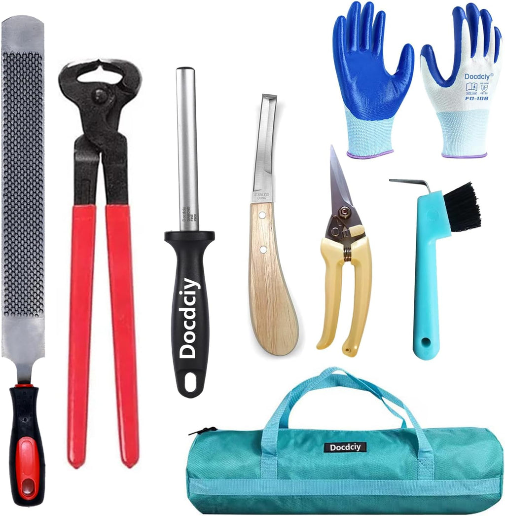 14" Farrier Tool Kit - 8Pc Horse Hoof Trimming Tools Set
