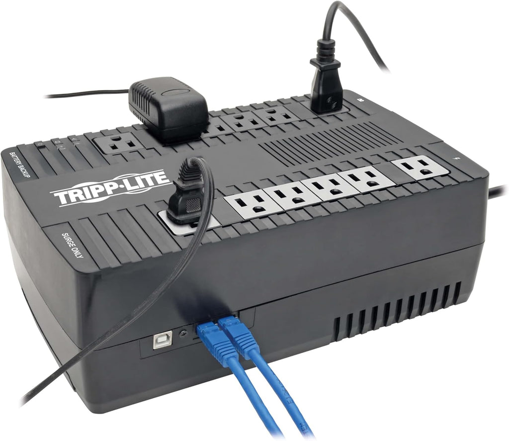 Eaton Tripp Lite AVR900U 900VA UPS 480W Battery Backup Surge Protector AVR | 12 Outlets, Replaceable Battery, 5ft