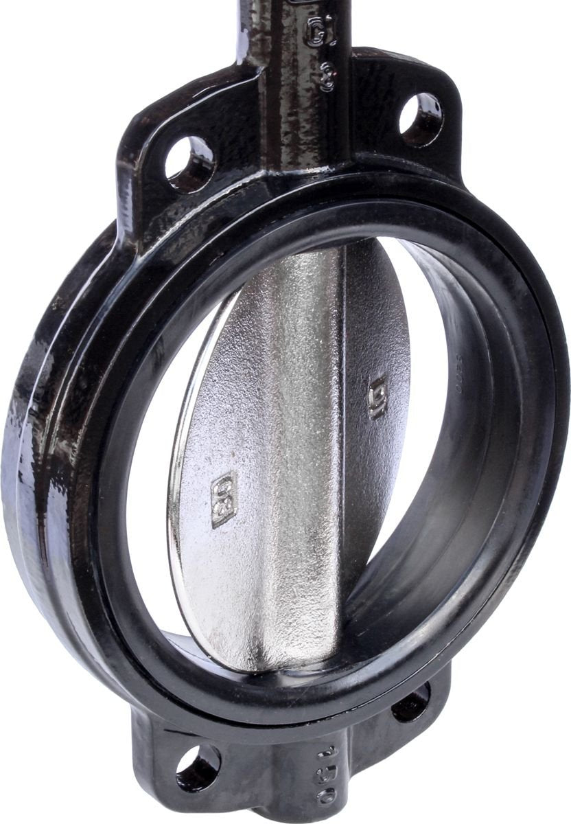 RKLO8 Cast Iron Butterfly Valve, Lever Style, EPDM, Black, 8"