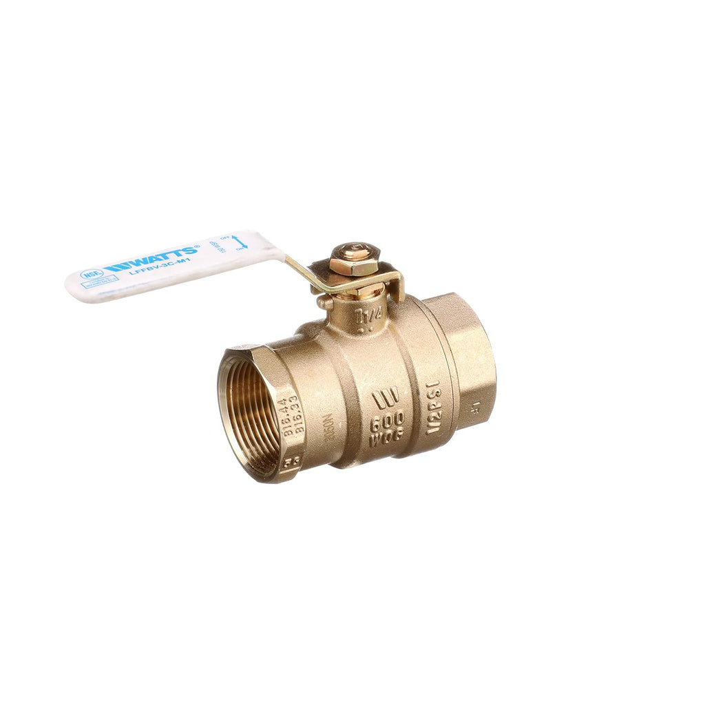 Watts Lead-Free Brass Ball Valve Female Threaded End Connections, 1"