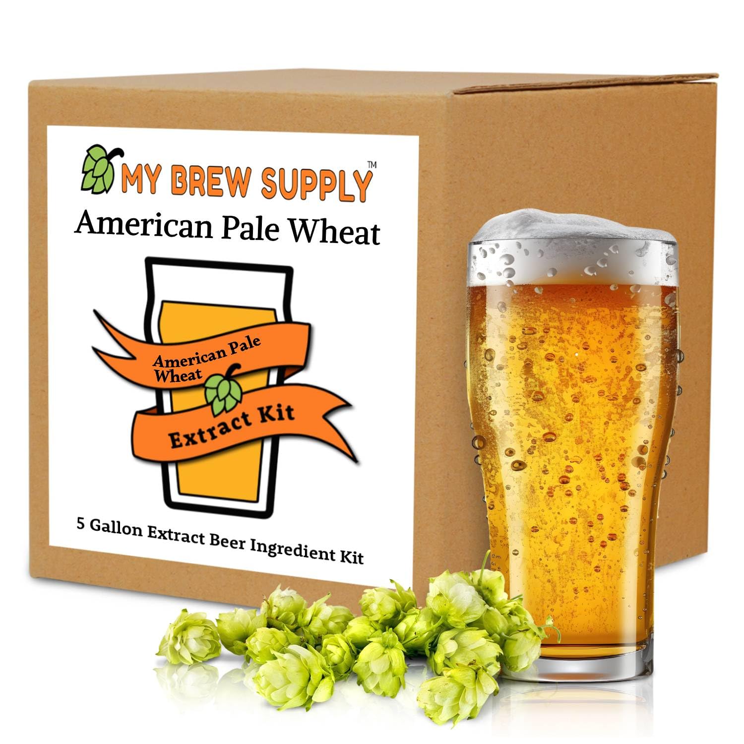 American Pale Wheat Beer Extract Kit | Pale Dry Malt Extract | Cascade Pellet Hops & Willamette Pellet Hops |