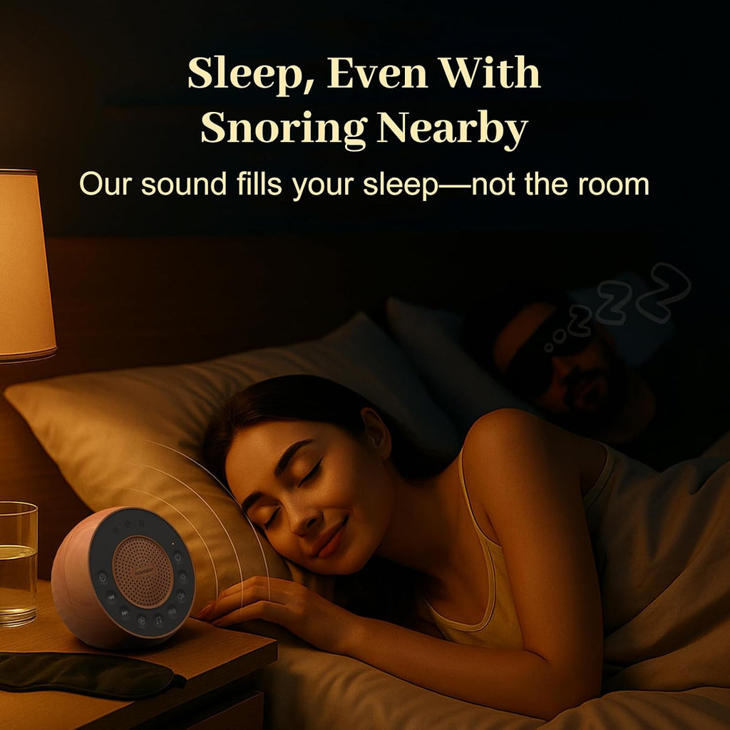 White Noise Machine with 31 Soothing Sounds, 5W Loud Stereo Sound, Auto-Off Timer, Adjustable Volume, Sleep Sound