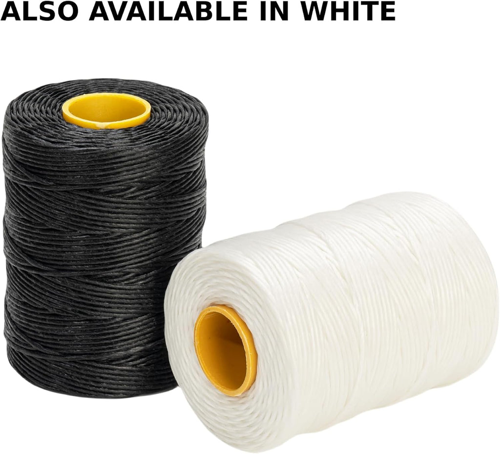 9-Ply Black String Waxed Twine, 660 Feet per Roll Heavy Duty Twine String