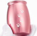 Pink Small Urns for Dog Ashes, Pet Memorial Gift for Loss of Cat