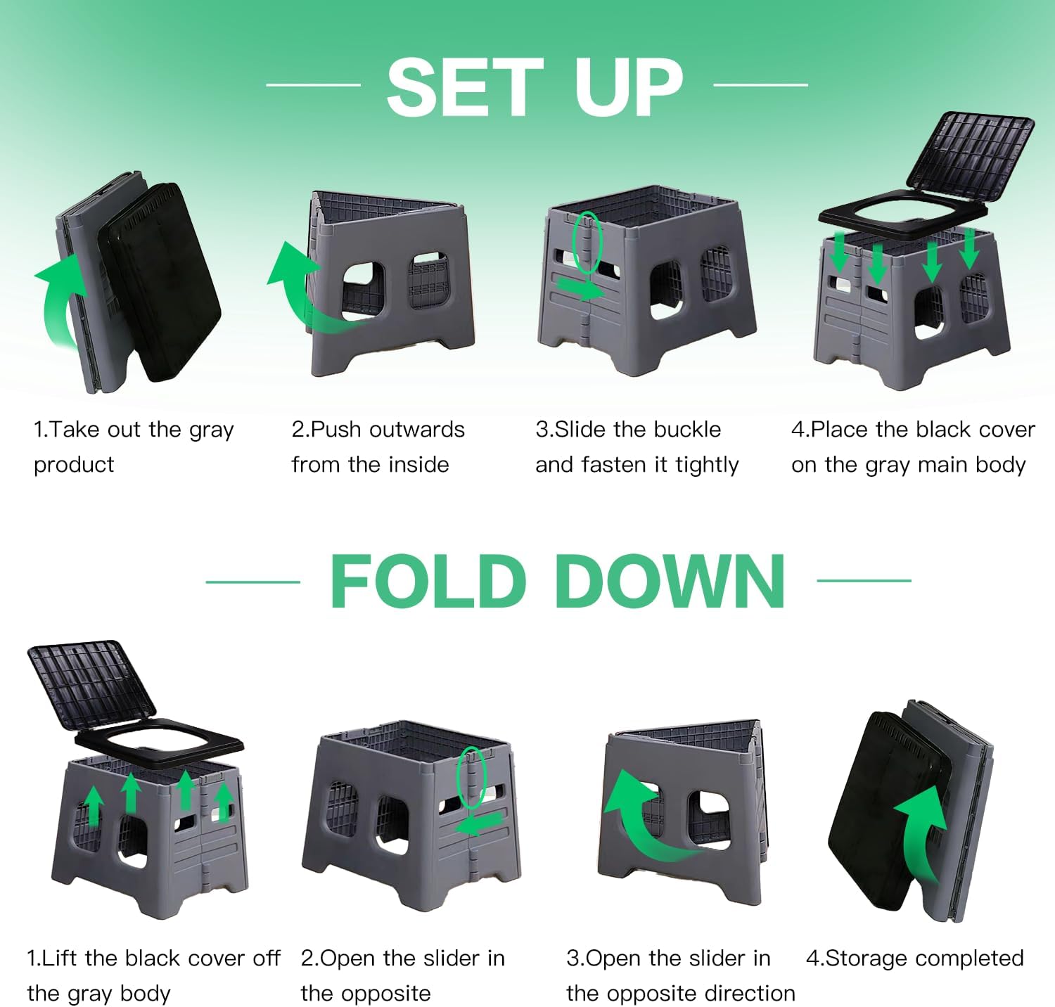 Portable Camping Toilet for Adults - Portable Folding Toilet with Lid,Travel Portable Potty for Adults,Porta Potty
