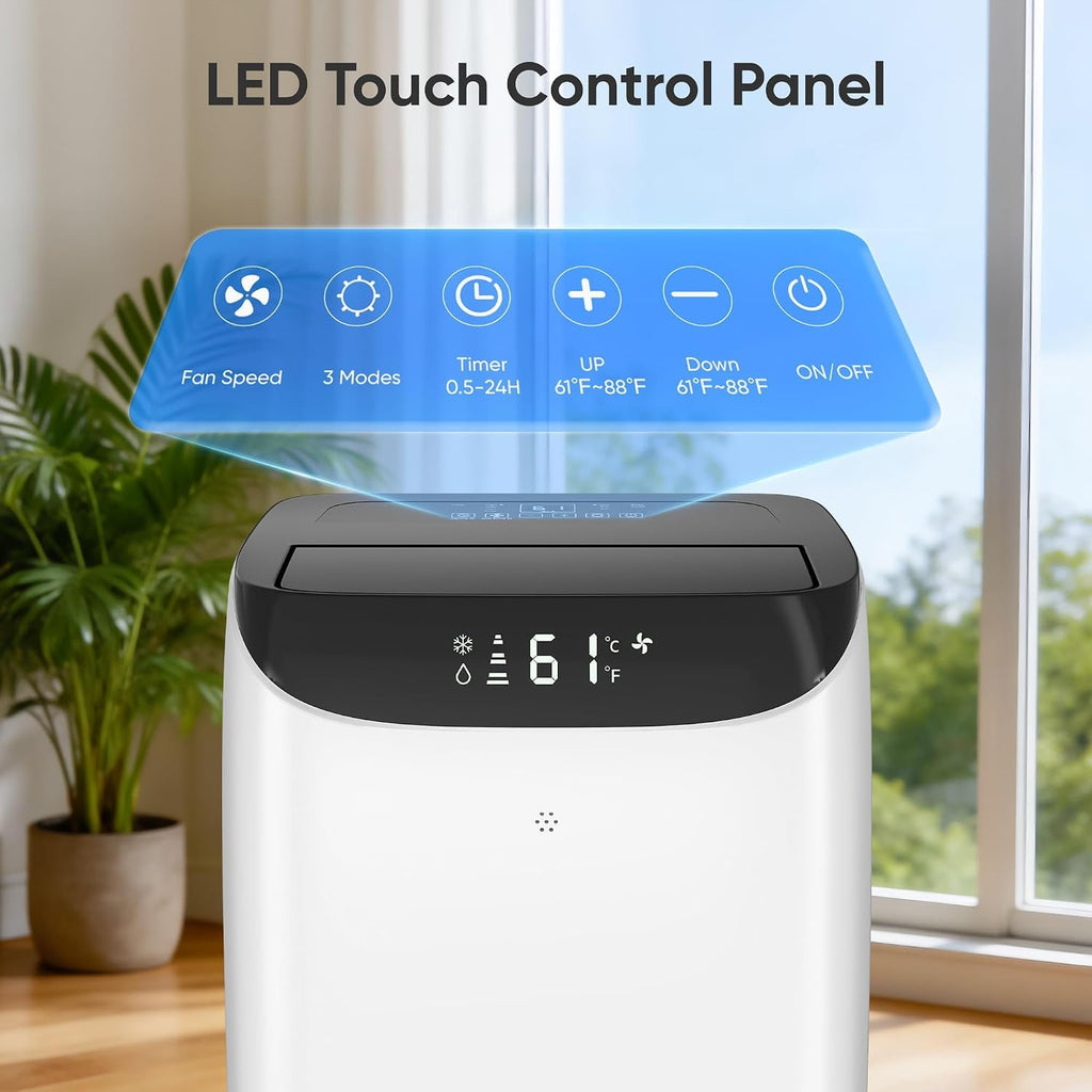 14000 BTU Portable Air Conditioners, Cooling,Fan,Dehumidification,Sleep Mode for Large Rooms up to 700 Sq.Ft, AC Unit