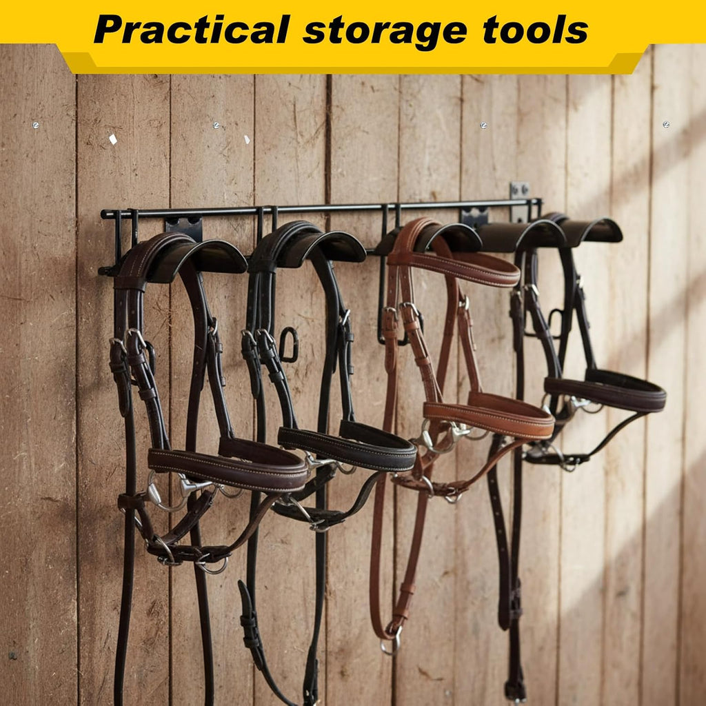 1 Pcs Bridle Rack for Horse Wall Mount, Horse Tack Bulk, Five Hooks