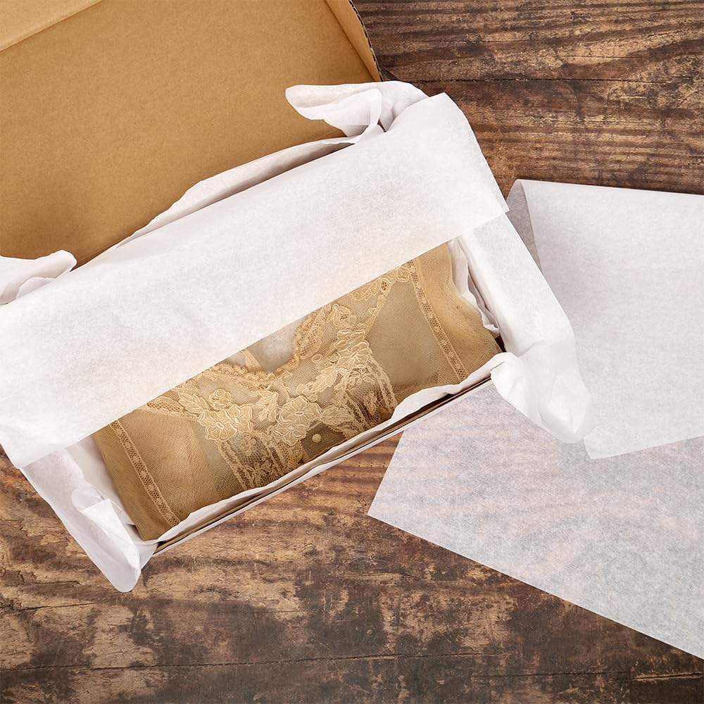 White Tissue Paper Bulk Quantity, 960 Sheets, Acid Free Tissue Paper for Storage, 15 x 20 Inch Sheets