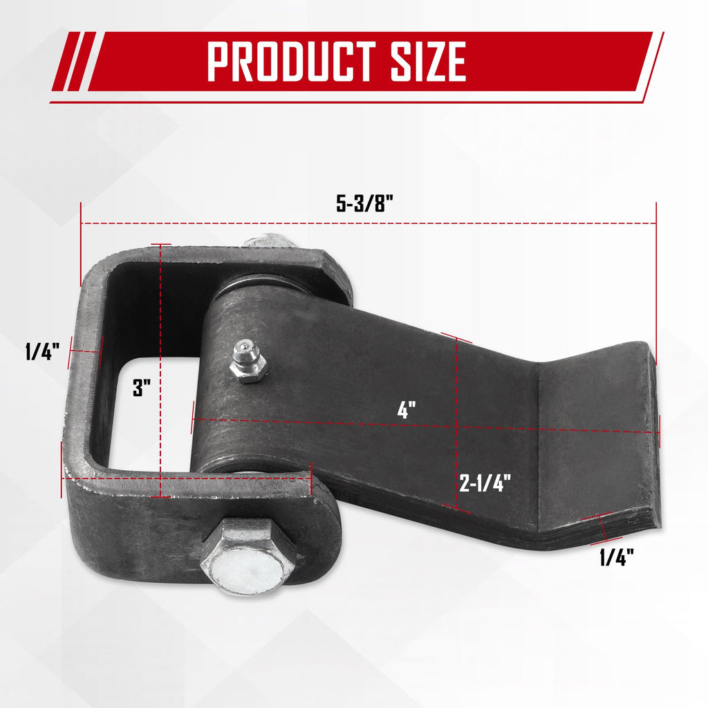 Greaseable Weld-On Trailer Hinges 8Pcs Strap Style Short Leaf Gate Hinges