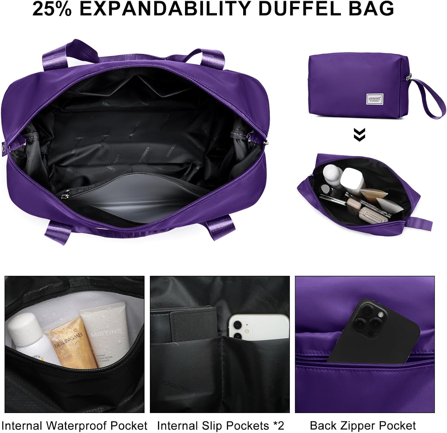 Luggage Sets 3 Piece, Expandable Hardside PP Carry On Luggage Suitcase with 360° Spinner Wheels TSA Lock Suitcase Set