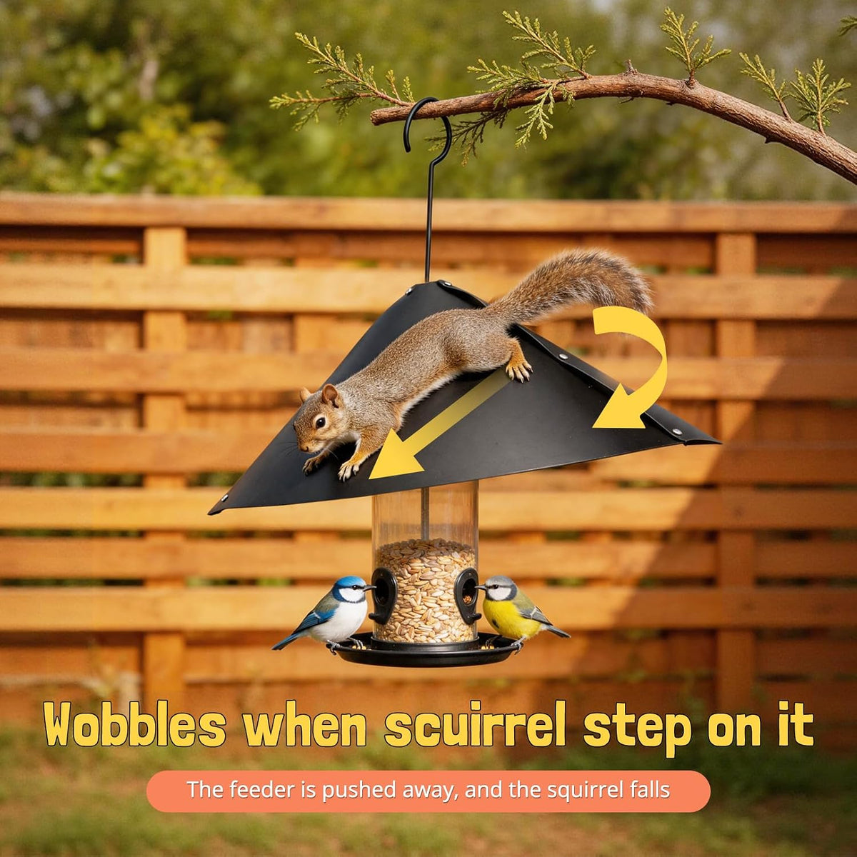 Squirrel Baffle for Bird Feeder Pole, Squirrel Guard Defender, 19In, 1 Pack