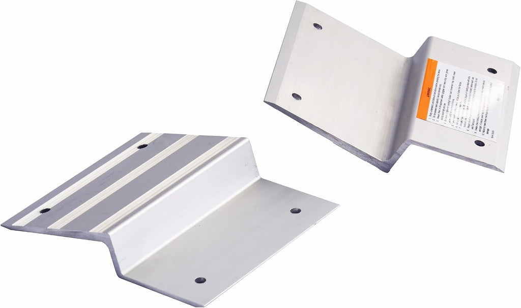 Aluminum Ramp Top Kit 2 Pack Turns 2x8 Boards into Utility Loading Ramps 1400 lb Capacity with Non‑Skid Surface and