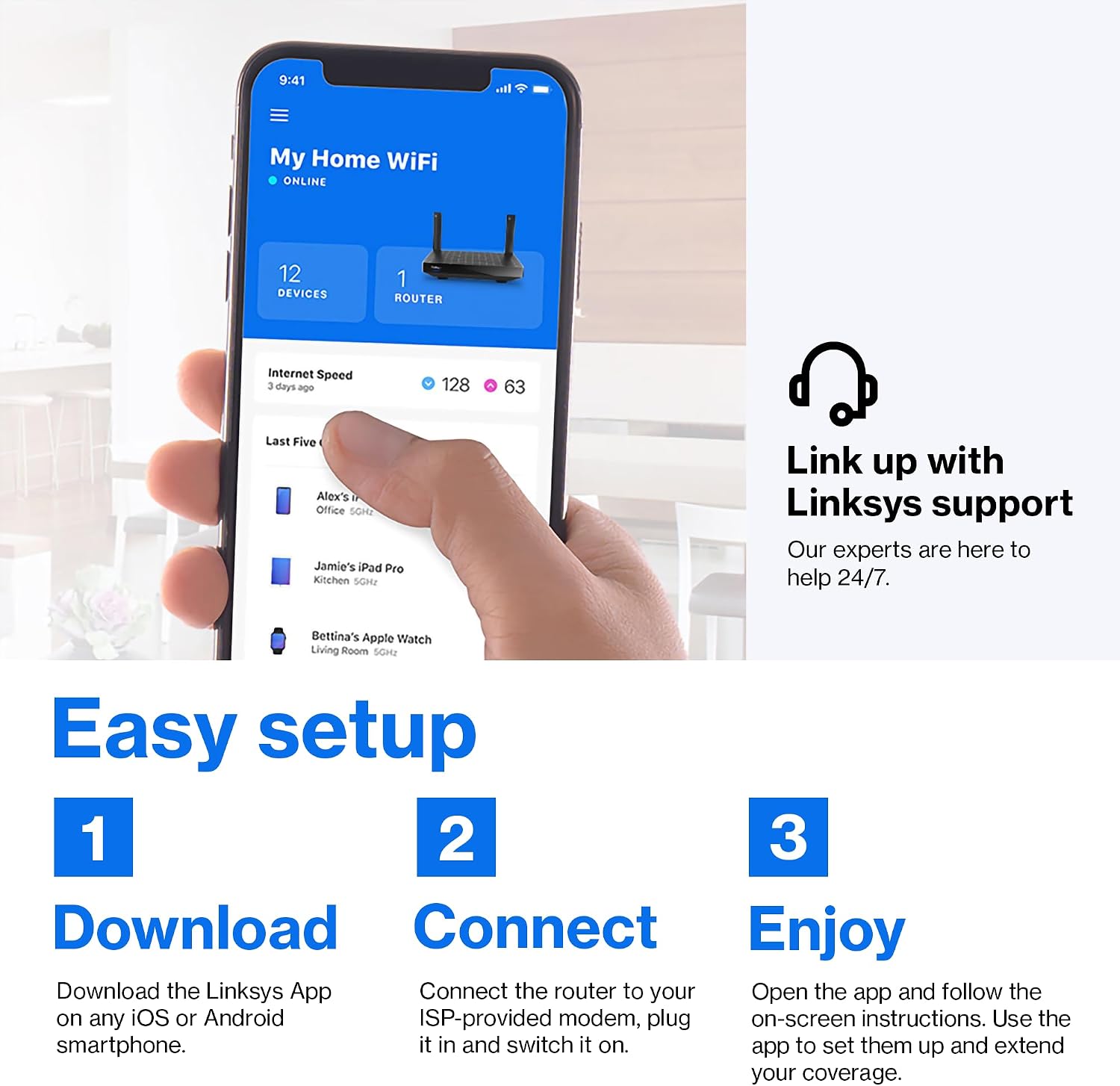 MR20EC | Dual-Band Mesh WIFI 6 Router | 3.0 (AX3000) Speeds | Connect 25+ Devices | 2,000 Sq Ft Coverage | 18 Month