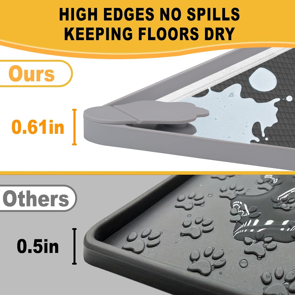 Pee Pads Tray Silicone Dog Bedpan Tray, High Edge Puppy Pad Holder Tray for Easy to Clean and Spill Free Dog Bedpan