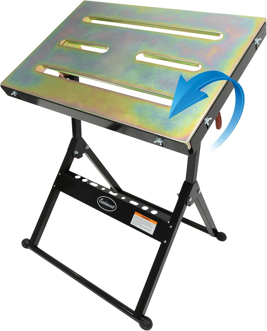 Adjustable Steel Welding Table Strong Hold Industrial Workbench Table Welding 14 Gauge Plated Work Surface