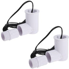 SS2 Float Switch L-Shape with 3/4 Inch Adaptor and 6Ft Wire Water Float Switch for HVAC Drain Pan Condensate Outlet(2pcs)