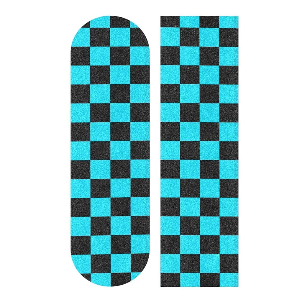 Checkered Blue Black Skateboard Grip Tape Longboards Griptape Sandpaper for Rollerboard Non-Slip Bubble Free Street