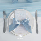 1.5 inch Dusty Blue Double Faced Satin Ribbon Continuous 50 Yds
