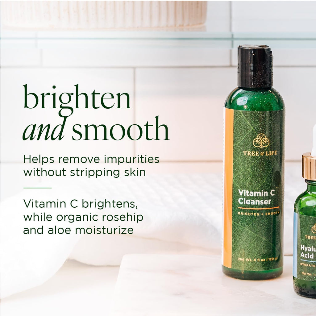 Beauty Vitamin C Brightening Face Care, Minimizing Pores & Facial Cleanser for Gentle Deep Cleaning with Organic