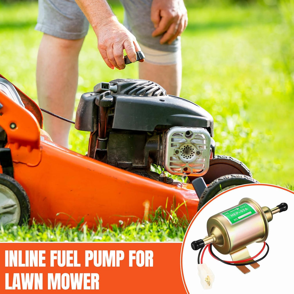 2 Pcs Electric Fuel Pump Kit 12v Universal Low Pressure 4-7 Psi Gas Diesel Inline Pump with 2 Fuel Filter and 8 Hose