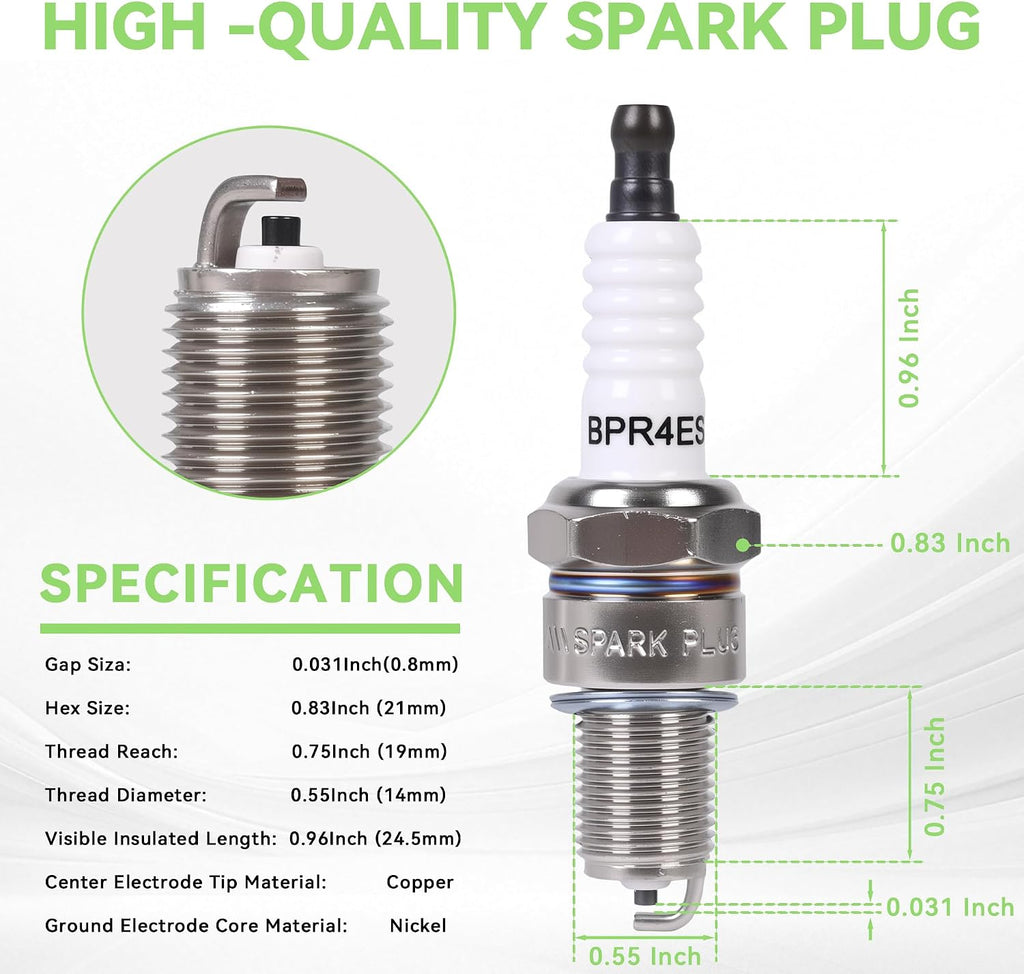Spark Plugs for NGK BPR4ES 6578 7222 4 Pack