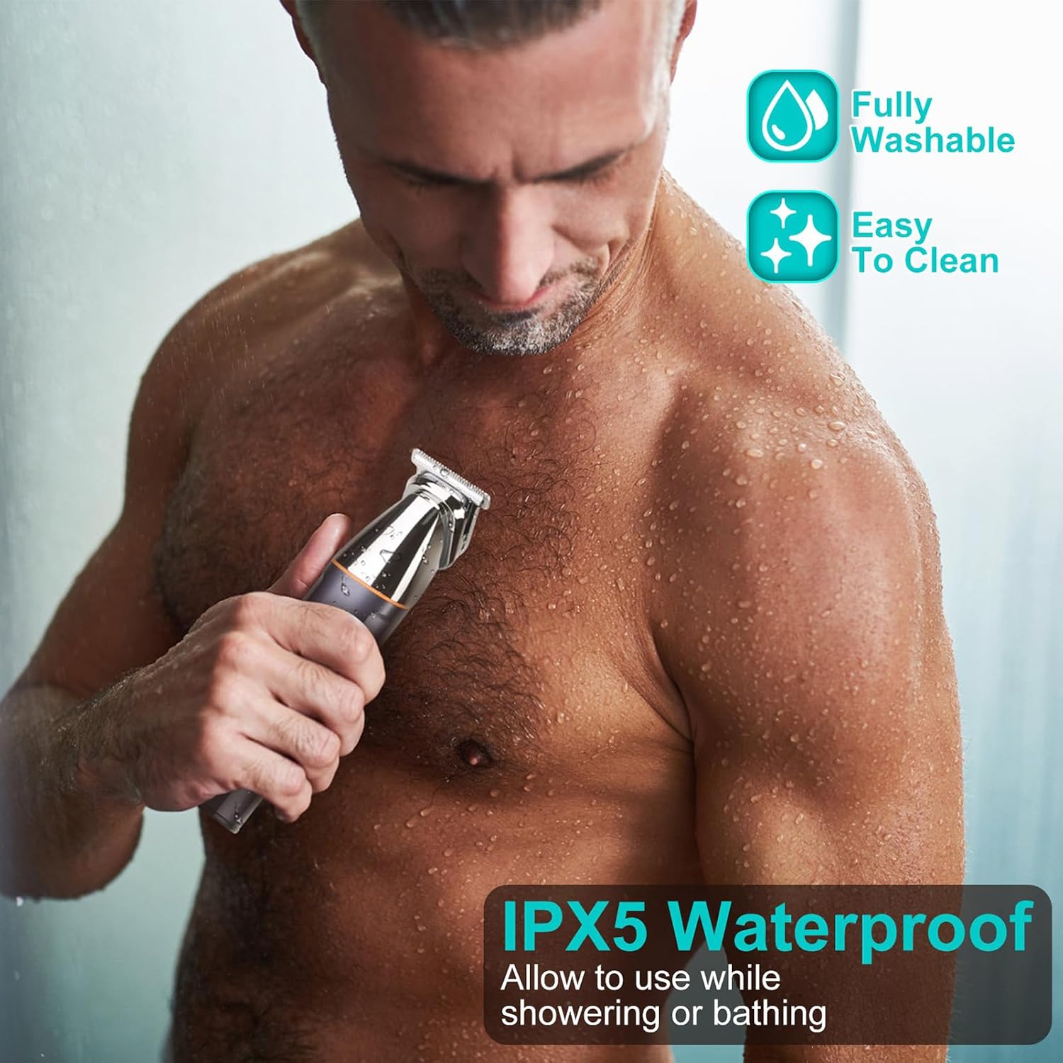 Beard Trimmer for Men, All-in-One Mens Grooming Kit Waterproof Electric Razor for Nose, Body, Face and