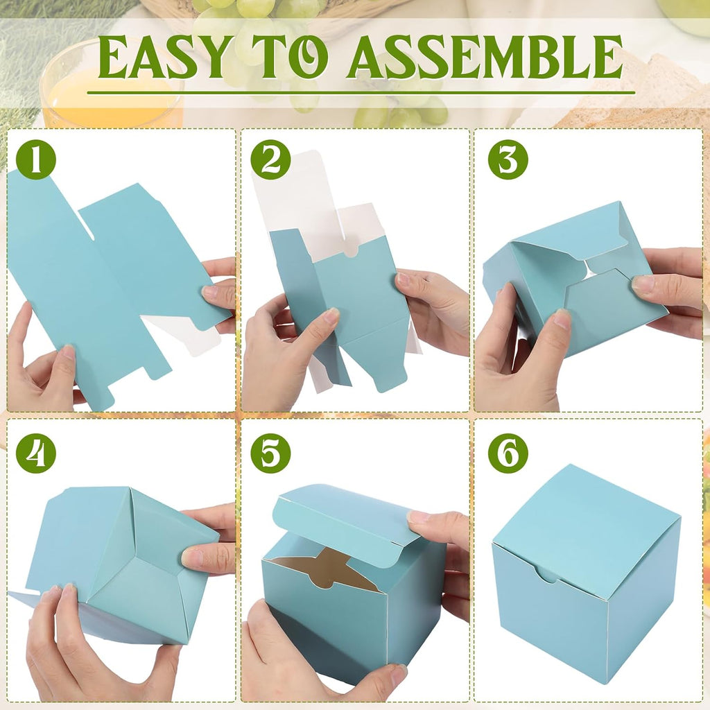 48 Pack Christmas Pastel Gift Boxes 12 Colors Small Xmas Cardboard