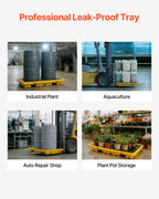 Spill Containment Pallet, 2 Drum Low Profile Spill Containment Modular Platform, 21 Gallon Sump, 4409 lbs Load