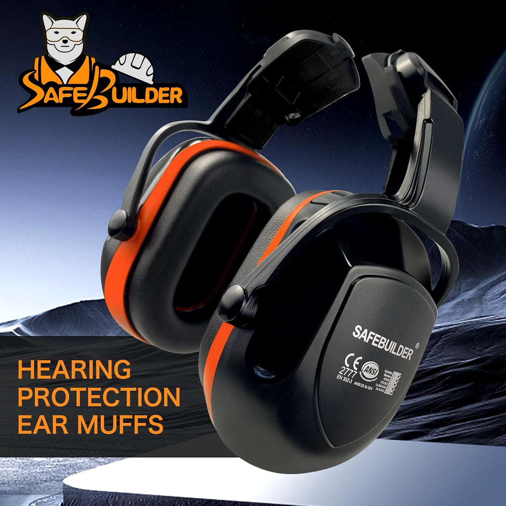 30dB Ear Muffs Hard Hats Type Safety Earmuffs For Safety Helmet Hearing Protection Earmuffs ANSI S3.19