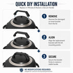 Pressure Cooker Lid Handle Replacement Compatible with Ninja Foodi Deluxe