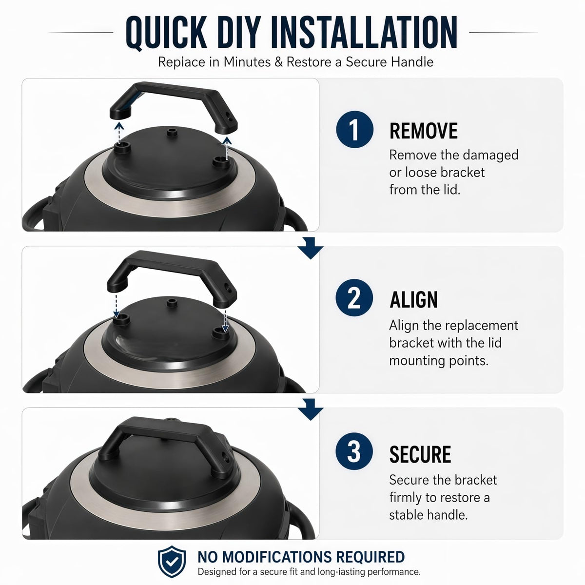 Pressure Cooker Lid Handle Replacement Compatible with Ninja Foodi Deluxe