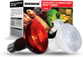 Reptile Heat Lamp Bulbs 100W 2 Pack,Day and Night Infrared Basking Spot Heating Light Combo,UVA Heat Lamp Bulb for