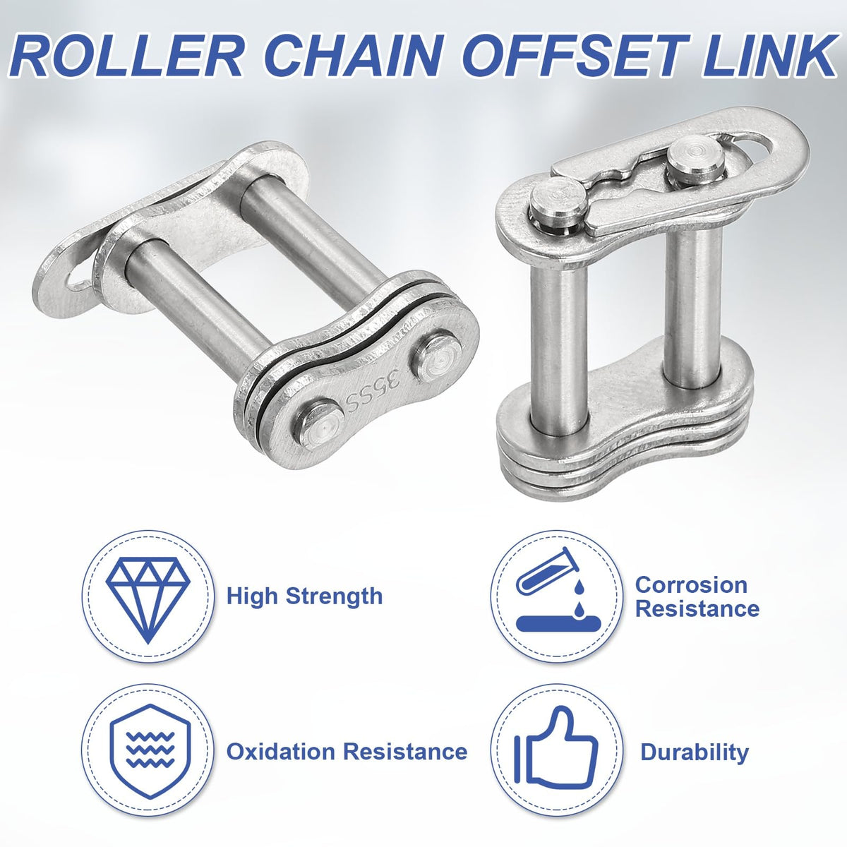 DTGN 3Pcs ANSI #35 Roller Chain Connect Link, 8mm Pitch