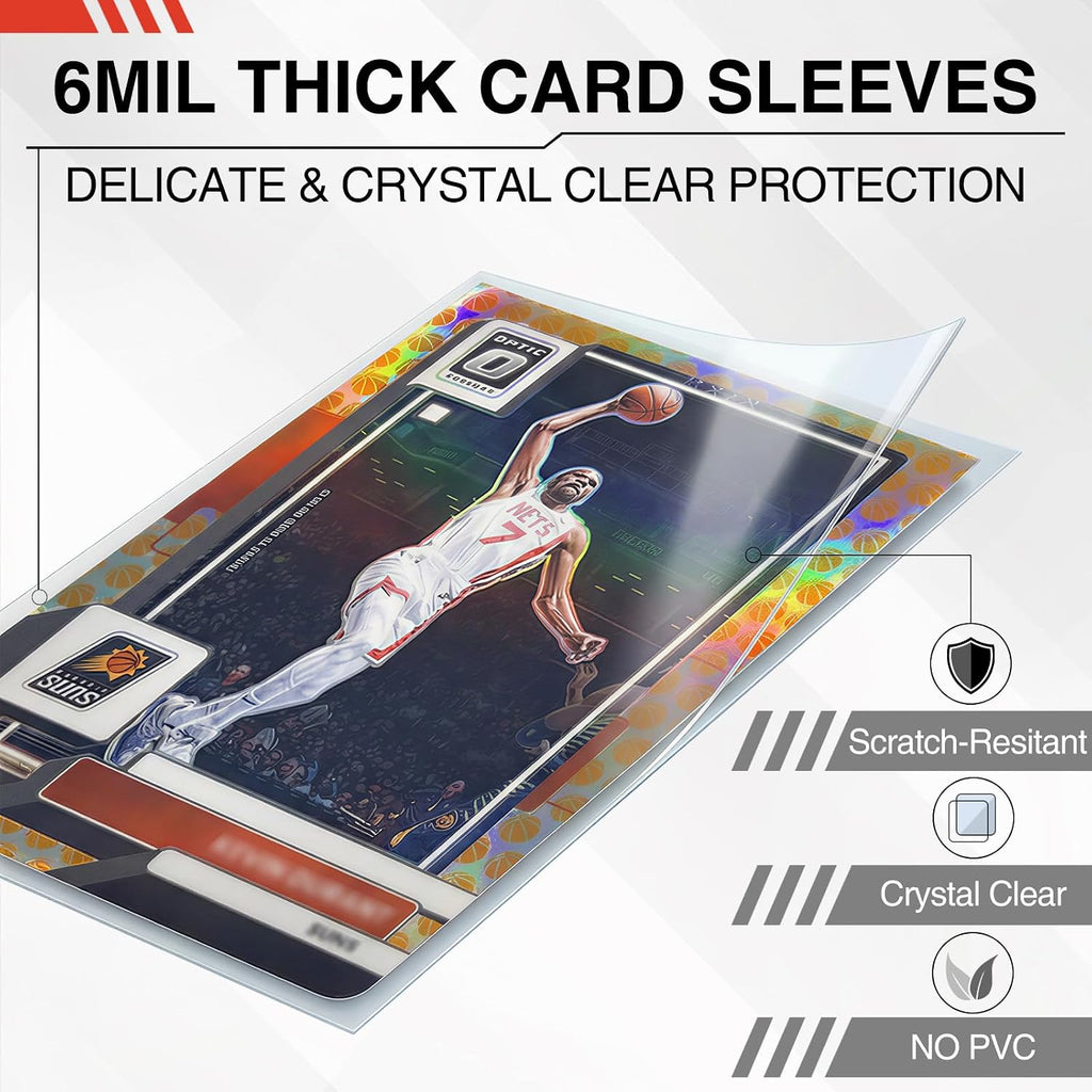 9 Pocket Trading Card Binder, 900 Cards Zip Album, Black | 50 Pcs Double Sided Sleeves, 3 Rings, Card Collection for